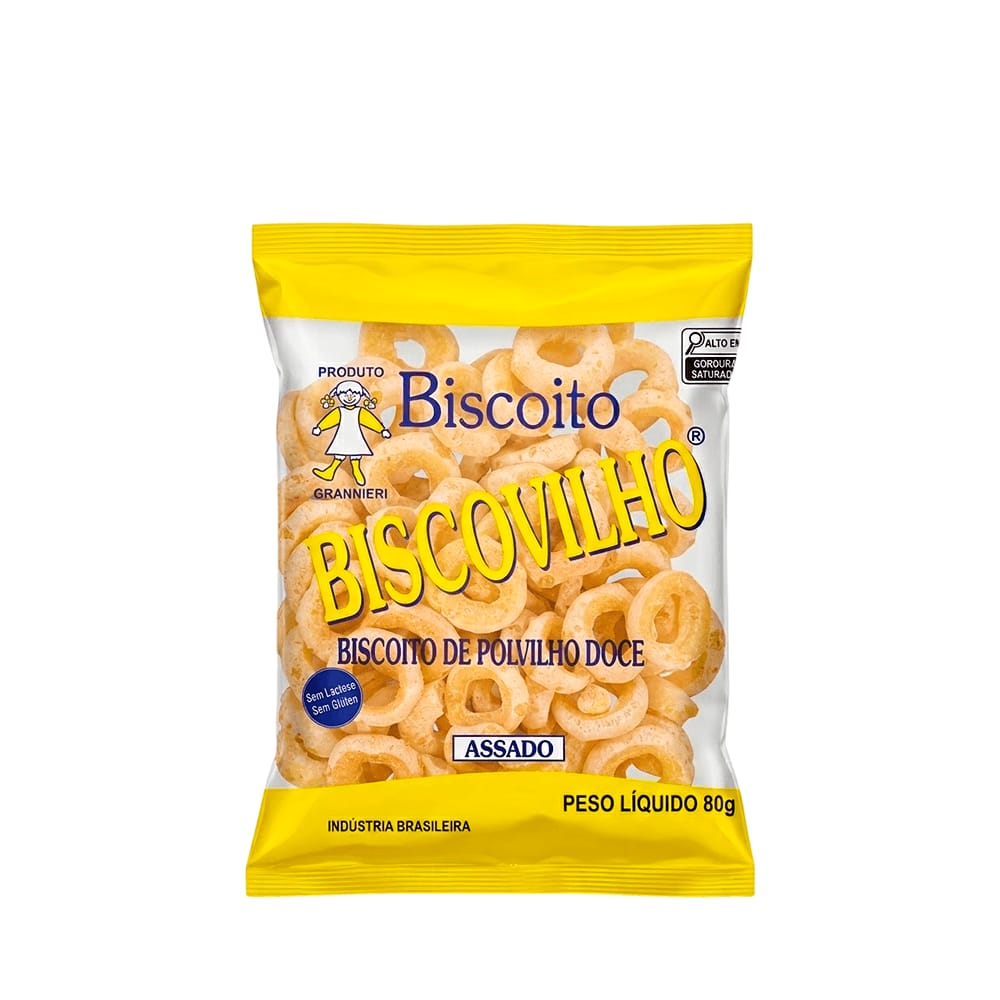 BISCOITO DE POLVILHO DOCE UND 80GRS
